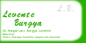 levente burgya business card